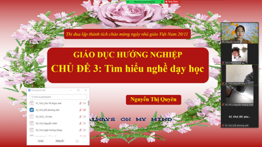 Tiết học Giáo Dục Hướng Nghiệp onl